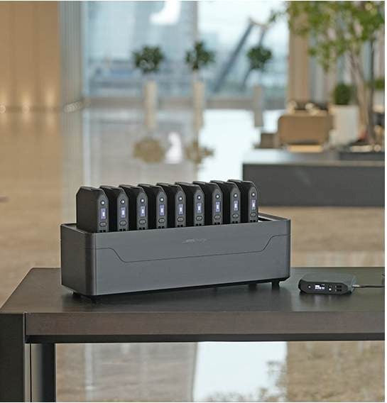 Omni Power Station 20+ 10-Bay in a lobby setting