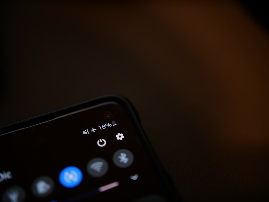 A device with low battery remaining.
