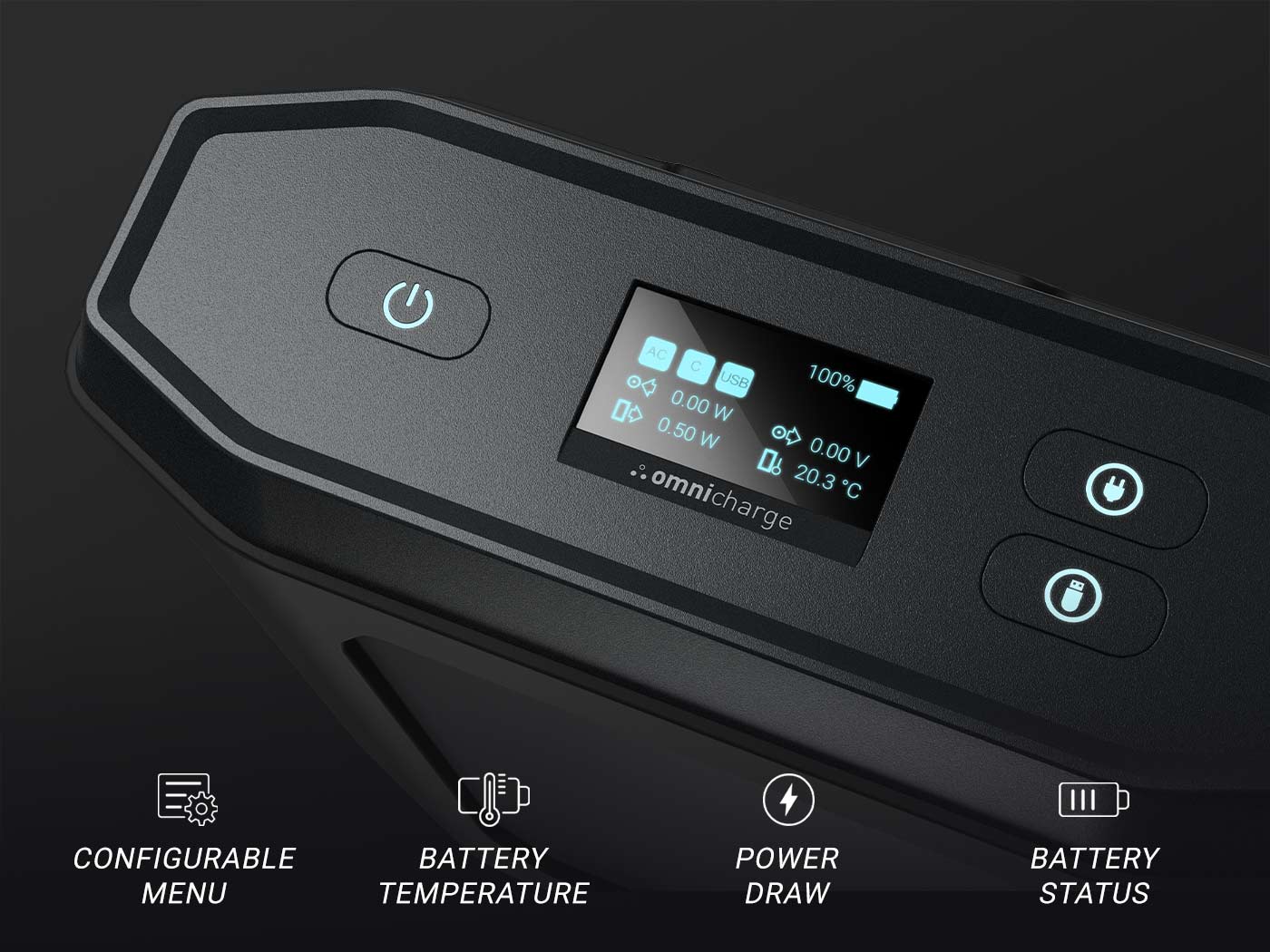 Large-Capacity Power Bank | 38,400 mAh | Omnicharge