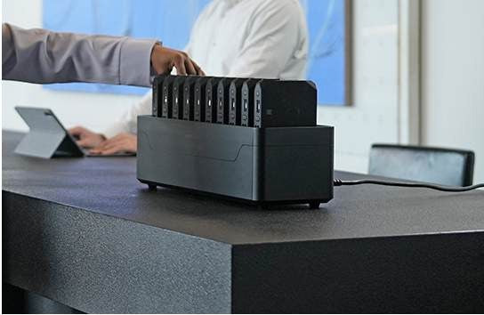 Power Station on a check-in table